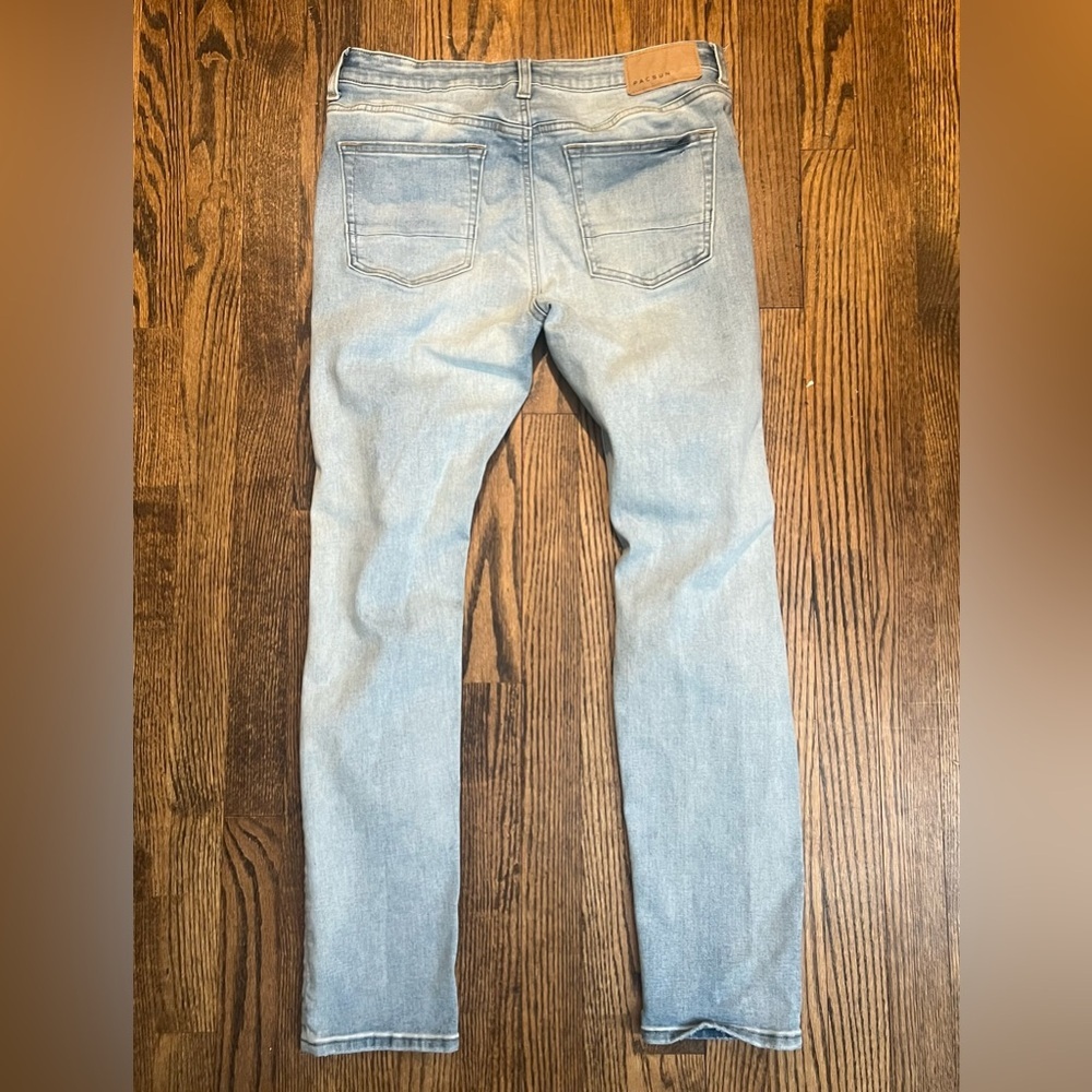 PacSun Light Blue Ripped Slim Taper Jeans - Picture 4 of 4